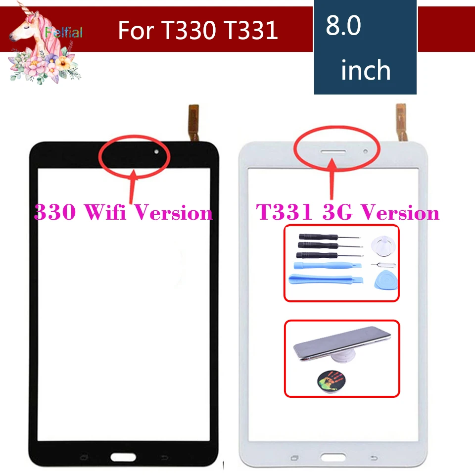 Оригинальный сенсорный экран 8 0 дюйма для Samsung Galaxy Tab 4 SM T330 Wi Fi|ЖК-экраны и панели