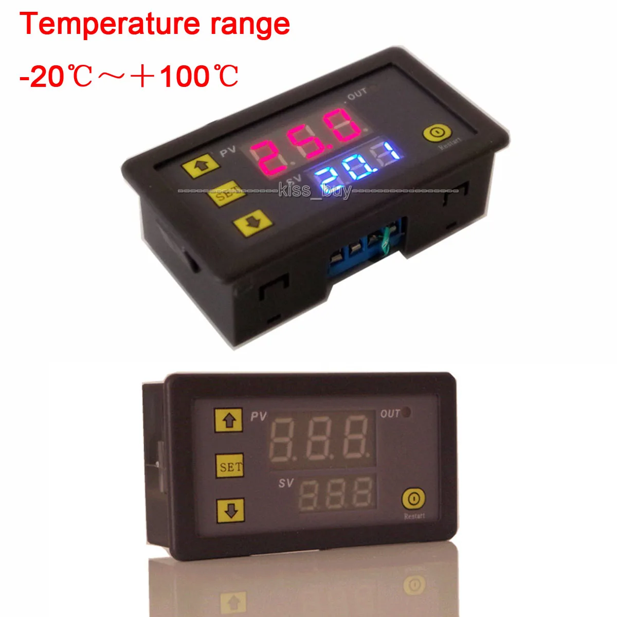 

dc 24v Digital Dual display Thermostat Controller Switch led Temperature temp Sensor control