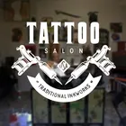 Индивидуальный тату-знак для студии, логотип наклейка-тату, стикер для салона, знак магазина, витрина, окна, двери, фрески DIY F870