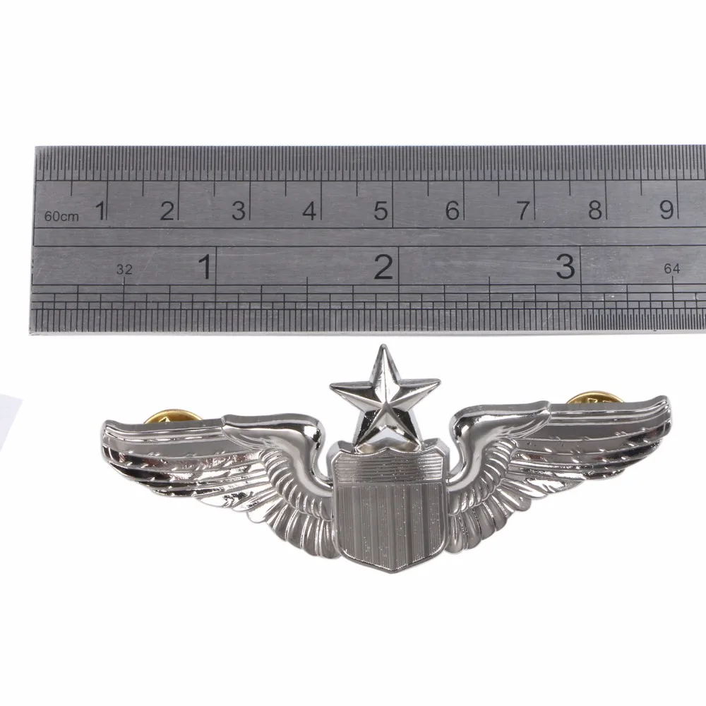 ВВС США старший пилот значок металлического крыла INSIGNIA серебристо-32209 |