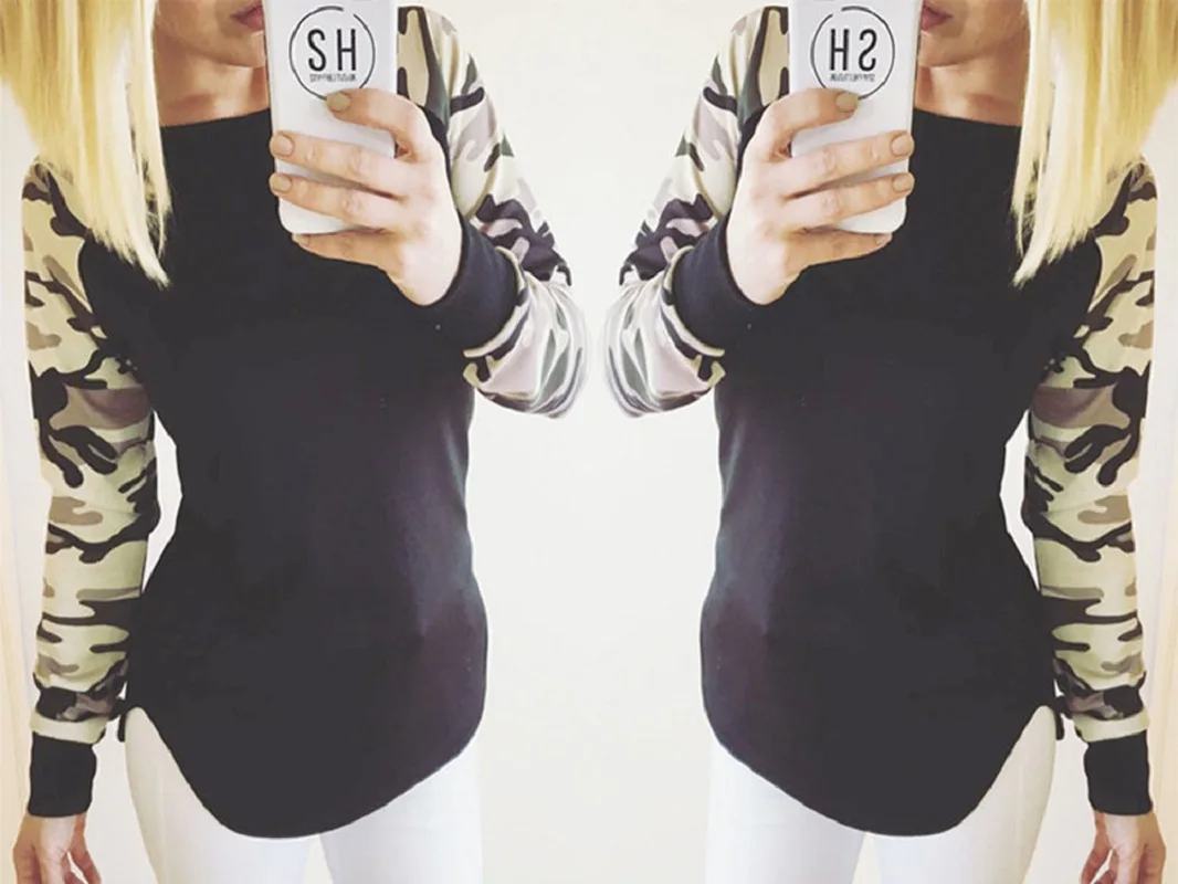 2016 весенне зимняя женская толстовка с длинными рукавами круглым вырезом