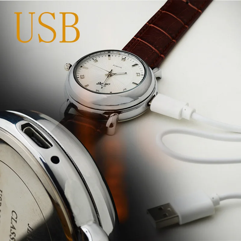 Вольфрамовые Плазменные сигаретные USB-часы зажигалка Мужские повседневные
