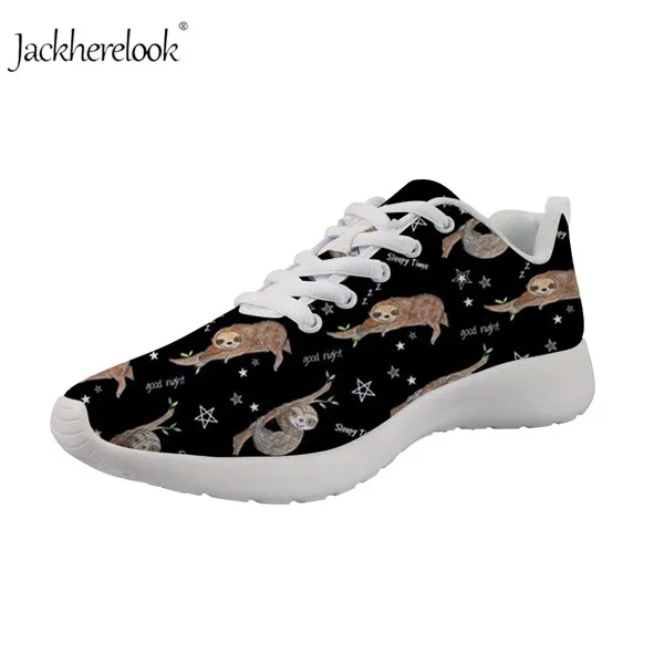 H11351Z42 Jackherelook Мода г. Повседневное Мужская обувь дышащие милые звери-Ленивцы кроссовки с рисунком сетки кружево на шнуровке уличная для подростков мальчико - Цвет: H11351Z42