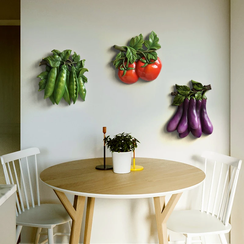 American garden fruit and vegetable shape wall decoration pendant creative living room kitchen restaurant stereo | Дом и сад