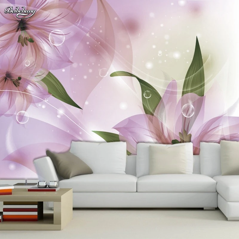 

beibehang large mural wallpaper living room bedroom G408 Tulip wallpapers mural papel de parede para quarto