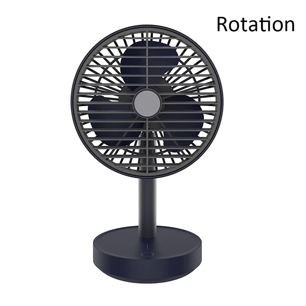 Blue With Rotation THANKSHARE мини USB Настольный вентилятор портативный ультра-тихий креативный Электрический вентилятор бесшумный Настольный вентилятор перезаряжаемый вентилятор для дома - Цвет: Blue With Rotation