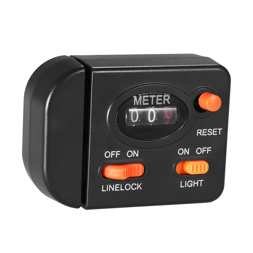 Профессиональный 99 9 м счетчик лески цифровой дисплей рыболовная леска Finder Clip on
