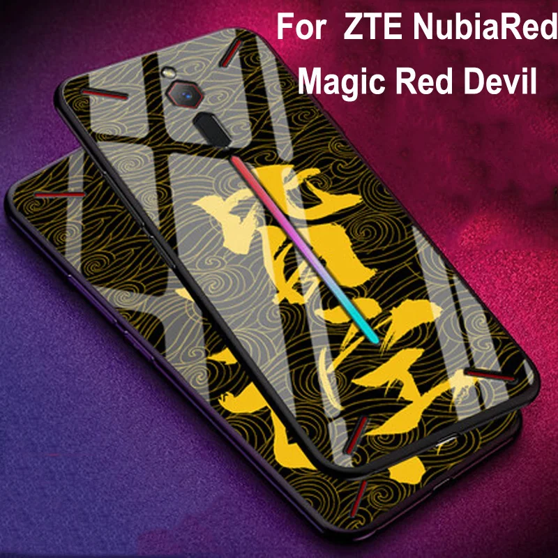 Coque для ZTE Nubia Red Magic чертенок красного цвета NX609J чехол закаленное стекло + с мягкими