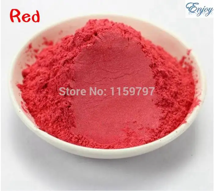 Red 100 г/лот перламутровый красочный Жемчуг порошок пигмент для теней для век, лак для ногтей Слюда Порошок вспышка Косметическая пыль, краска собственного приготовления пигмент - Цвет: Red
