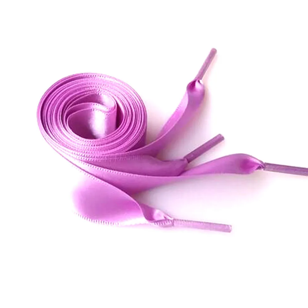 purple Новинка; 1 пара; Длина 80 см; ширина 2 см; Сатиновые шелковые кроссовки со шнурками; спортивная обувь; шнурки для взрослых и детей - Цвет: purple