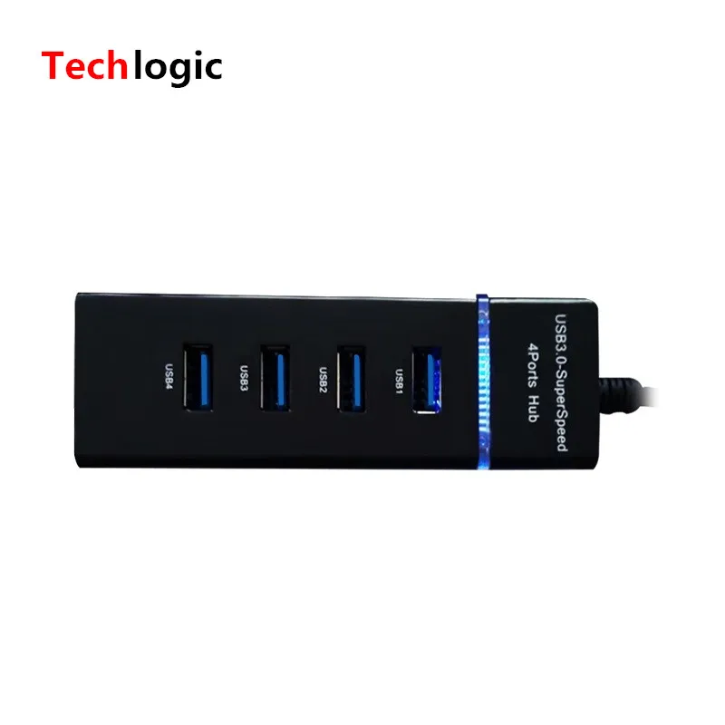 Сверхскоростной портативный концентратор с 4 портами USB 3 0 для ноутбука разъемы