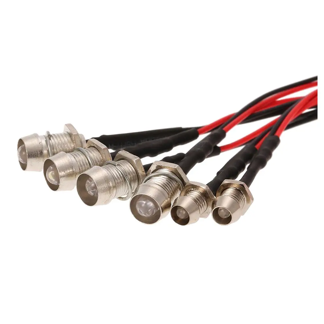 Новый 6 светодиодный светильник комплект 2 Белый красный синий для 1/10 1/8 Traxxas HSP SCX10