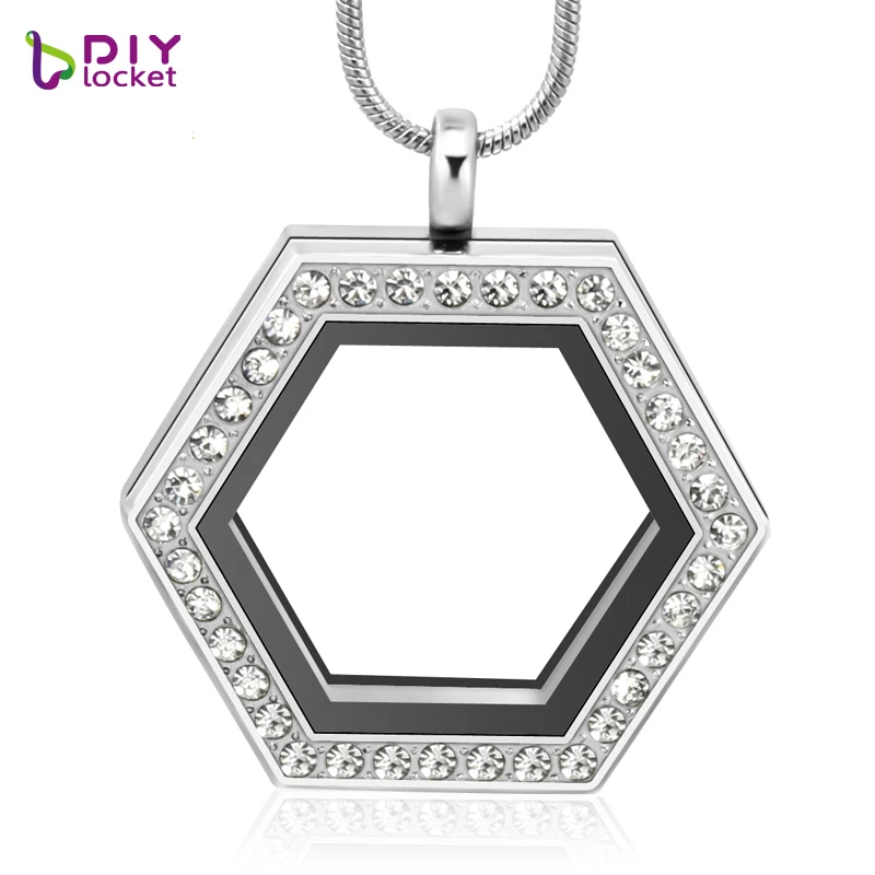 Diylocket Living Locket Necklace подвеска Магнитная стеклянная плавающая с цепью сплав +