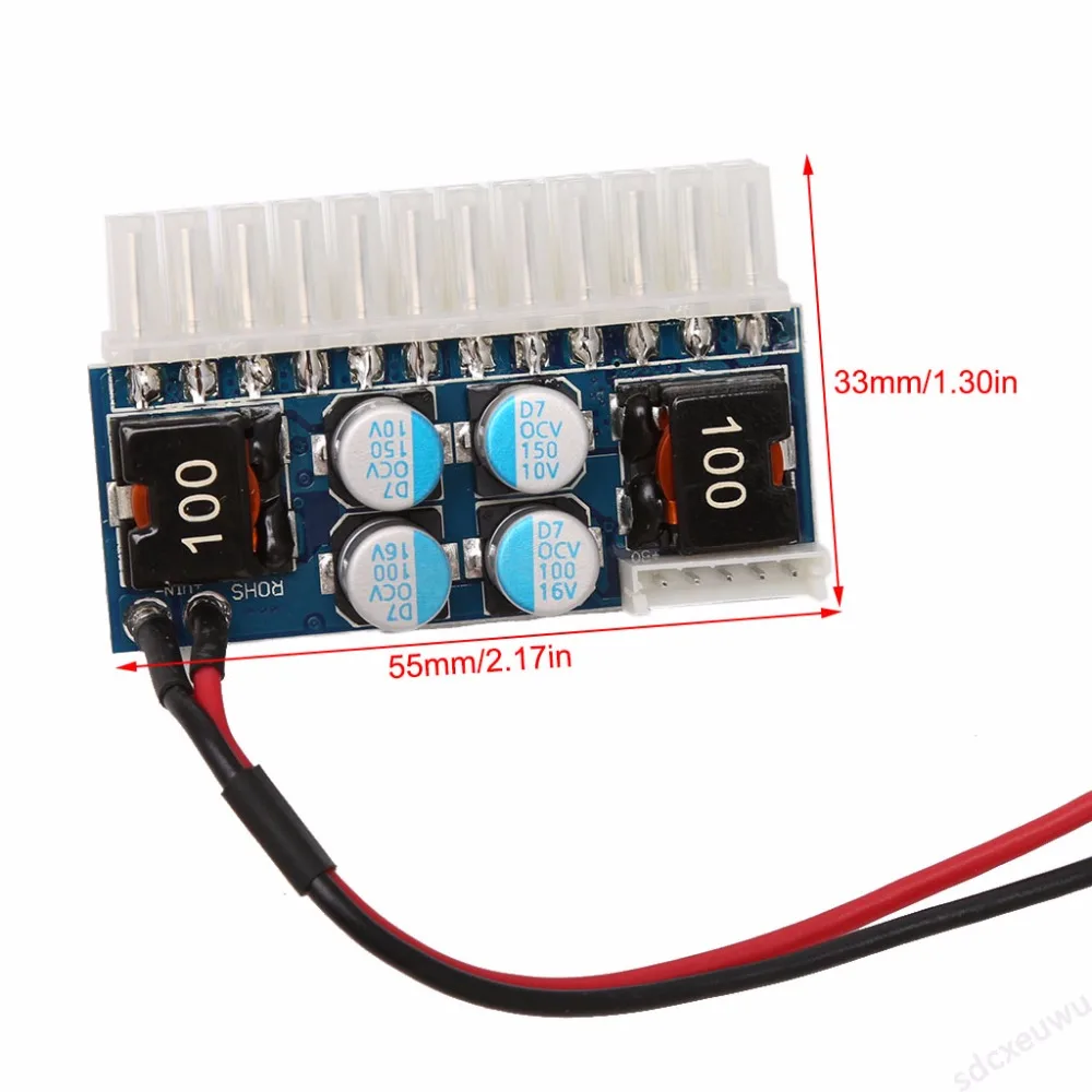 DC 12V 160 Вт 24-контактный рубильник АТС БП авто мини ITX Питание Модуль Кабель челнока