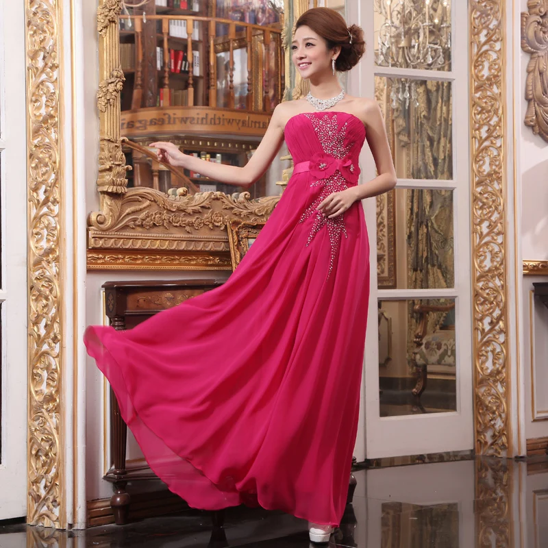 New arrival 2014 bride evening dresses fashion design long dress girls | Свадьбы и торжества
