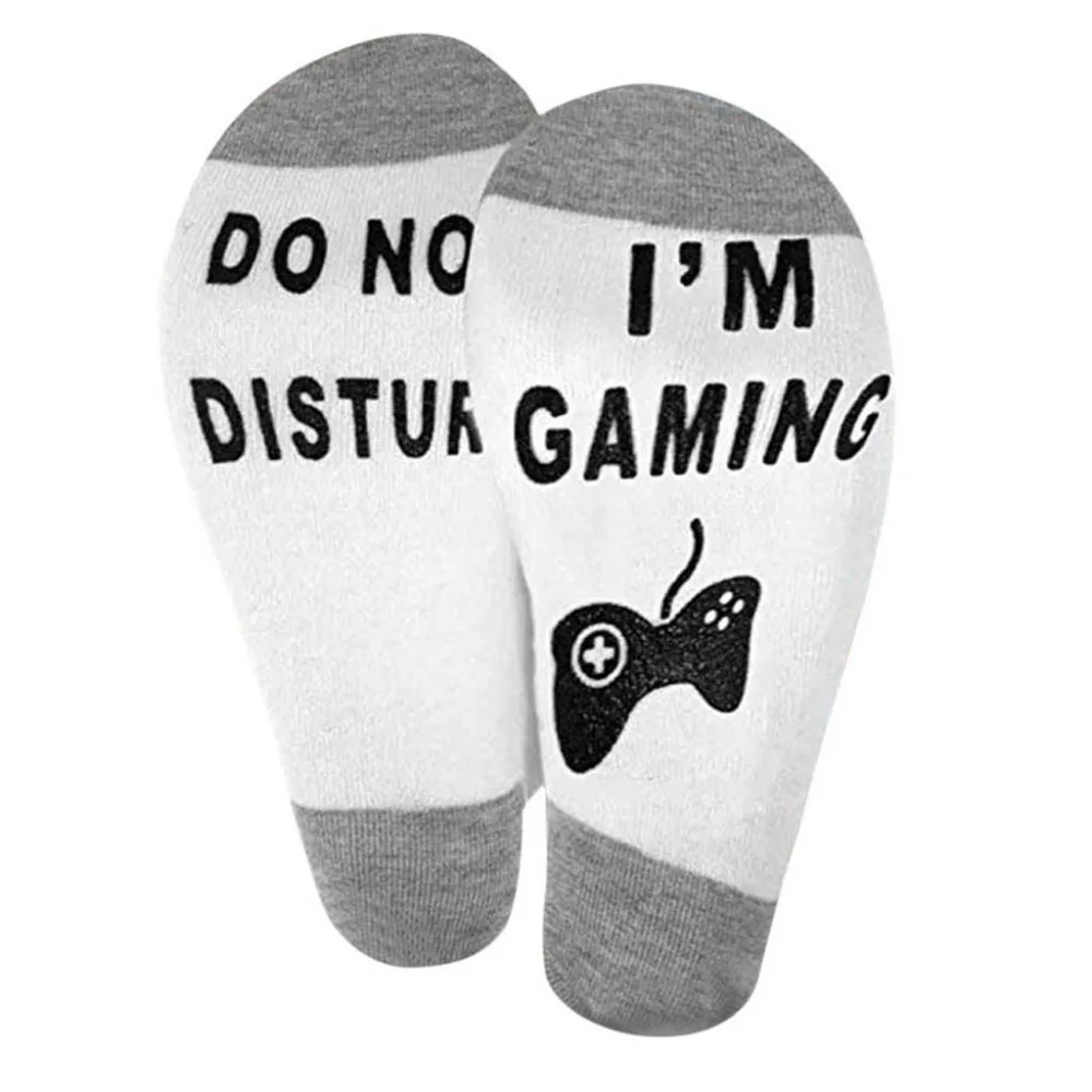 Men Unisex ɽo Not Disturb' Great Gamer Gift Letter Funny Short Socks fashion socksshort men sockscalcetines hombre invierno | Мужская
