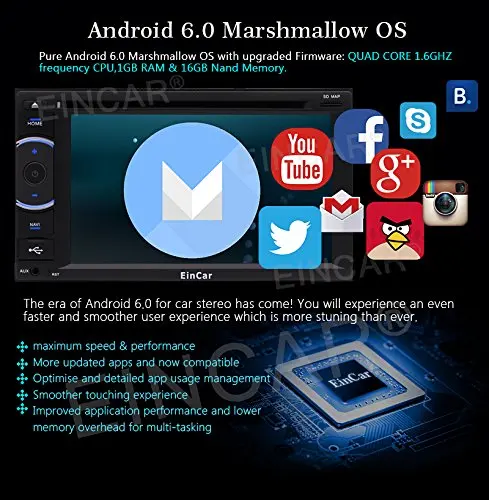 Android 6 0 автомобильный стерео с беспроводной резервной камерой 2 Din Радио сенсорный