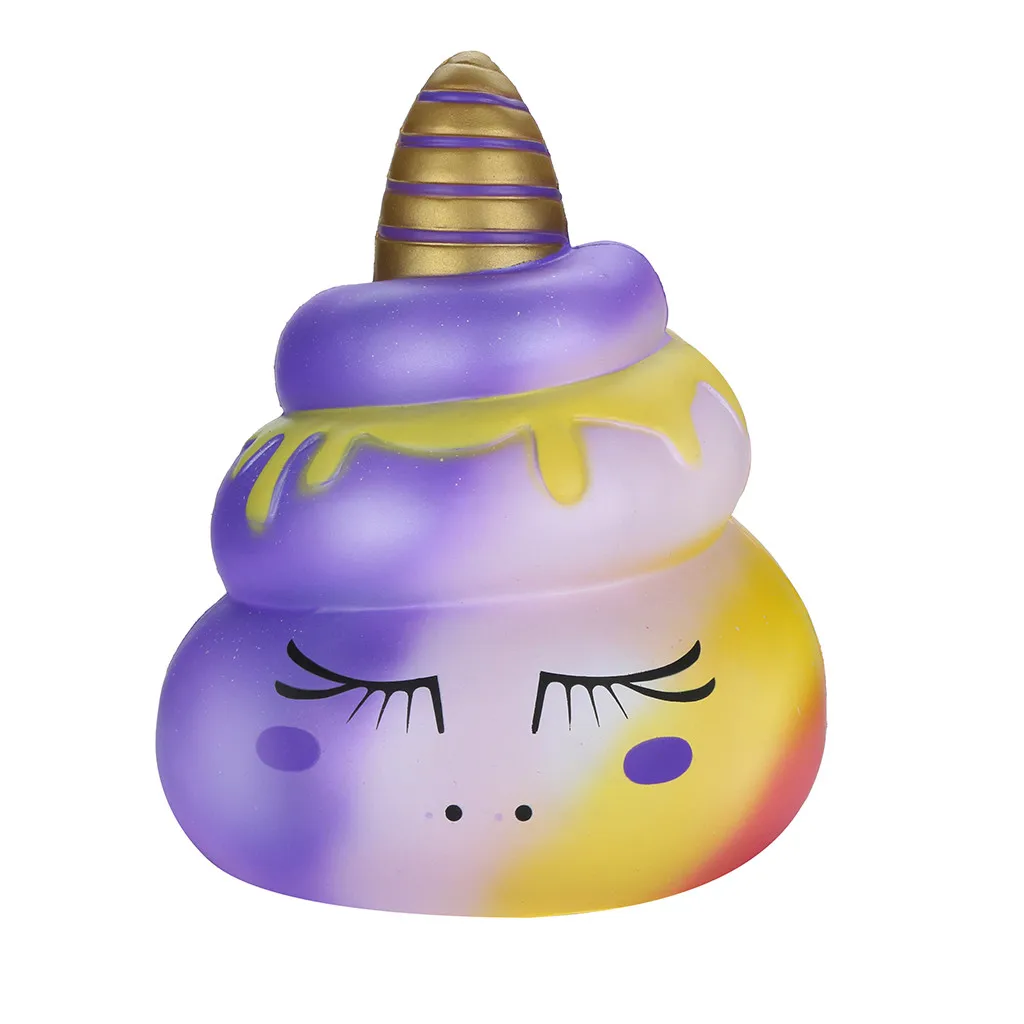 Игрушка давилка для взрослых Дети Kawaii Jumbo Unicornor Poo Spuer медленно поднимающийся крем