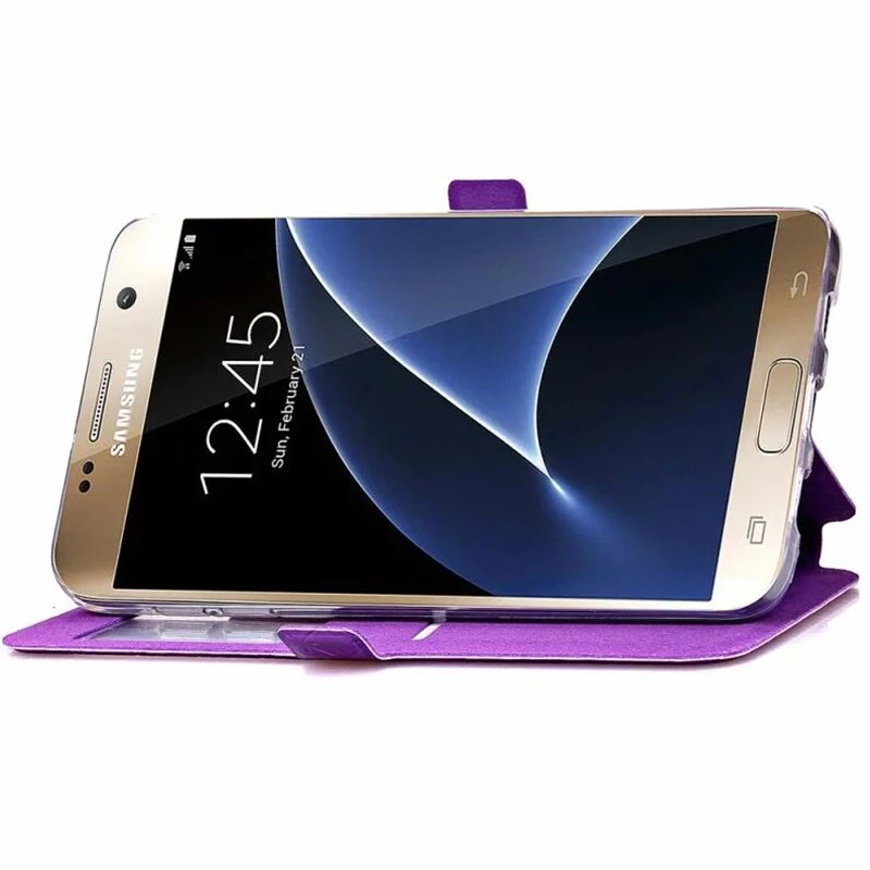 Чехол для телефона Samsung Galaxy s7 edge SM G9350 флип искусственная кожа ТПУ чехол S7 G9300 Ромб