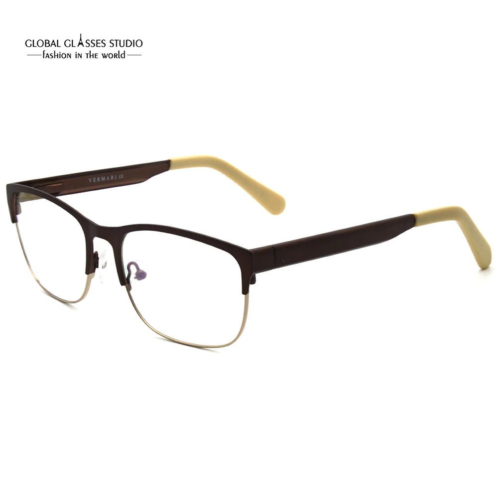 

Уникальные оптические очки с чистыми линзами для мужчин и женщин, металлическая оправа, модные трендовые классические дизайнерские очки ...