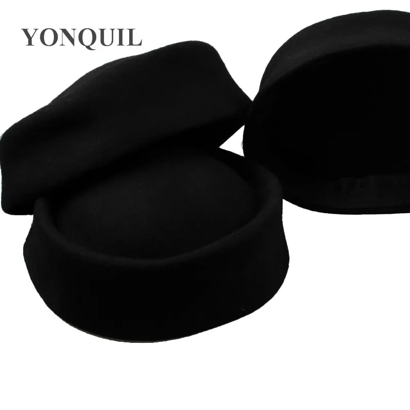 

High Quality 100% Wool Sinamay FASCINATOR BASE Black Color 20CM DIY Hair Accessories Women Wedding Party Decorative Millinery