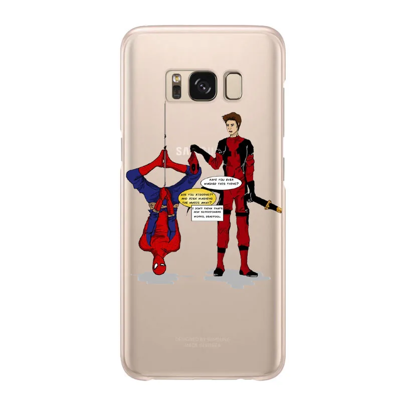Deadpool Marvel Wade Winston Wilson прозрачный силиконовый чехол из ТПУ для Samsung S5 S6 S7 S6Edge S8 S9 S8Plus
