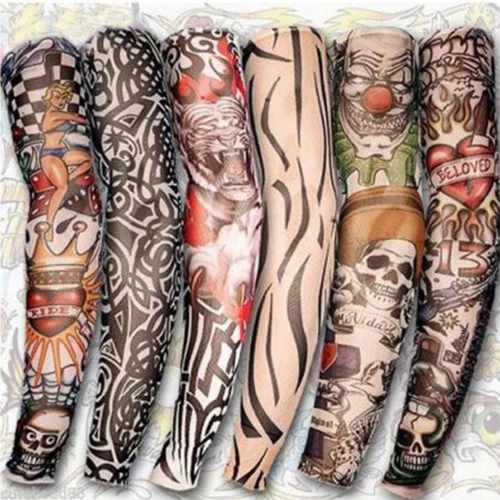 Крутая Мужская Временная подделка без застежек гетры с татуировками летний