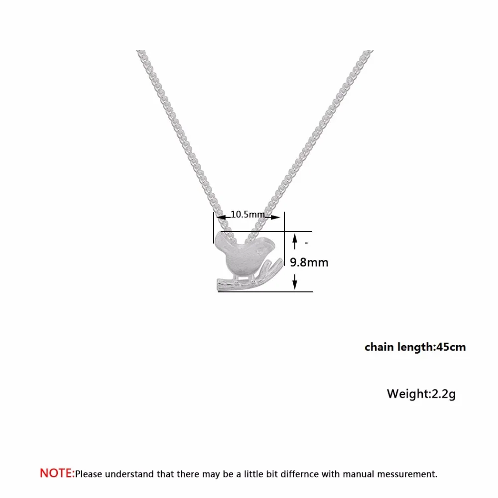 Kinitial Bird On Branch Necklace Silver Animal Birds Pendants &amp Necklaces for Woman Fashion Statement Jewelry Best Gift | Украшения и