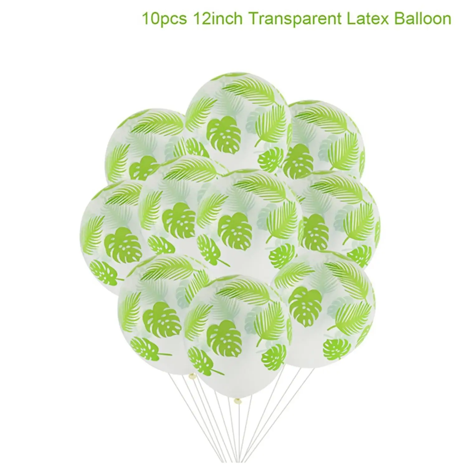 transparent balloon Гавайская тропическая вечерние украшения Зеленые пальмовые воздушные шары с листьями джунглей для вечеринки в стиле сафари поставки шарики для день рождения вечерние украшения балон - Цвет: transparent balloon
