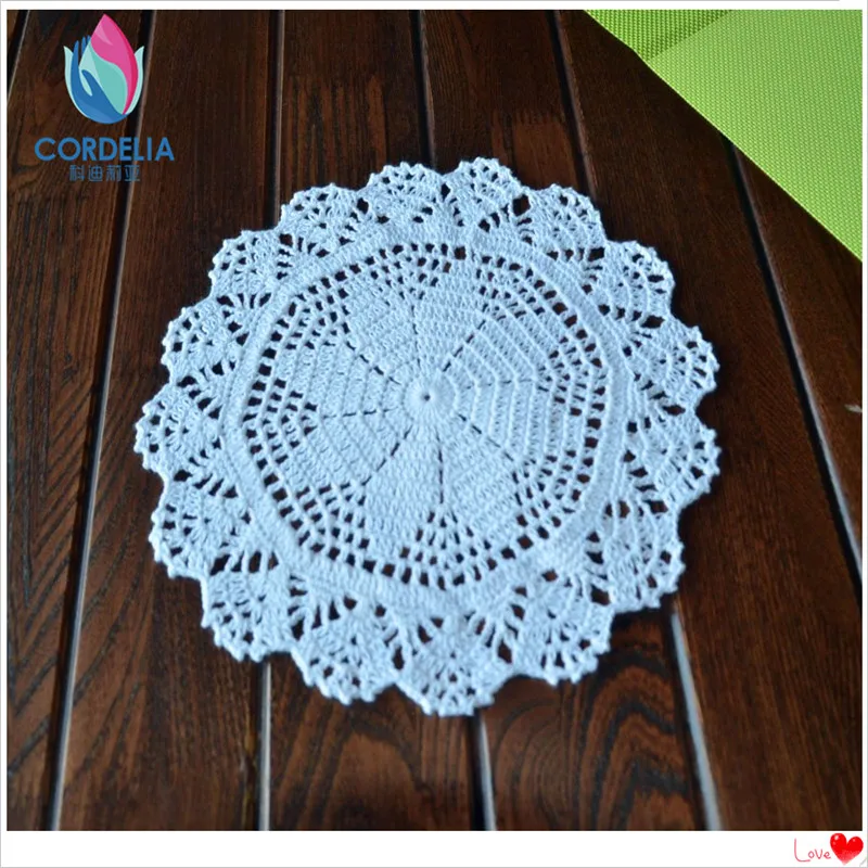 Французский красивый 12 шт./партия Хлопковый вязаный крючком кружевной войлок для