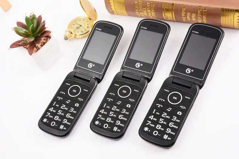 Флип русская клавиатура дешевые старшие MP3 радио E1190A мобильный телефон gsm кнопочные сотовые телефоны Испанский Русский телефон