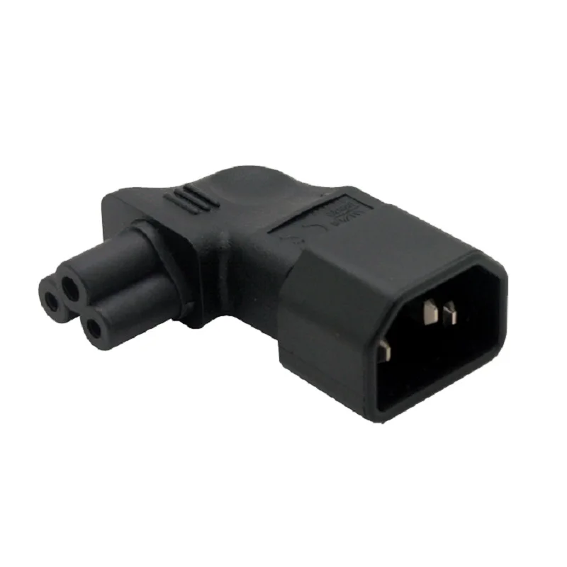 Упаковка из 10 шт. C14-C5 левый изгиб AC Мощность адаптер IEC320 C14 для C5 разъем адаптера