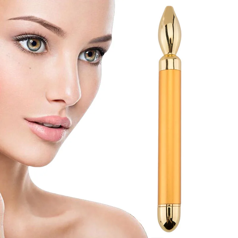 24K Gold Energy Beauty Bar мини-массажер для глаз электрическая Вибрирующая машинка лица
