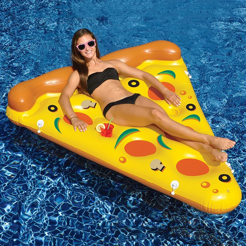 

180*150cm Giant Inflatable Pizza Swimming Pool Float Summer Water Toys Outdoor Fun Toy Beach Resting Lounger Air Mattress Raft
