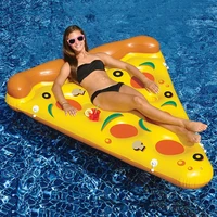 180150cm giant inflatable pizza swimming pool float summer water toys outdoor fun toy beach resting lounger air mattress raft