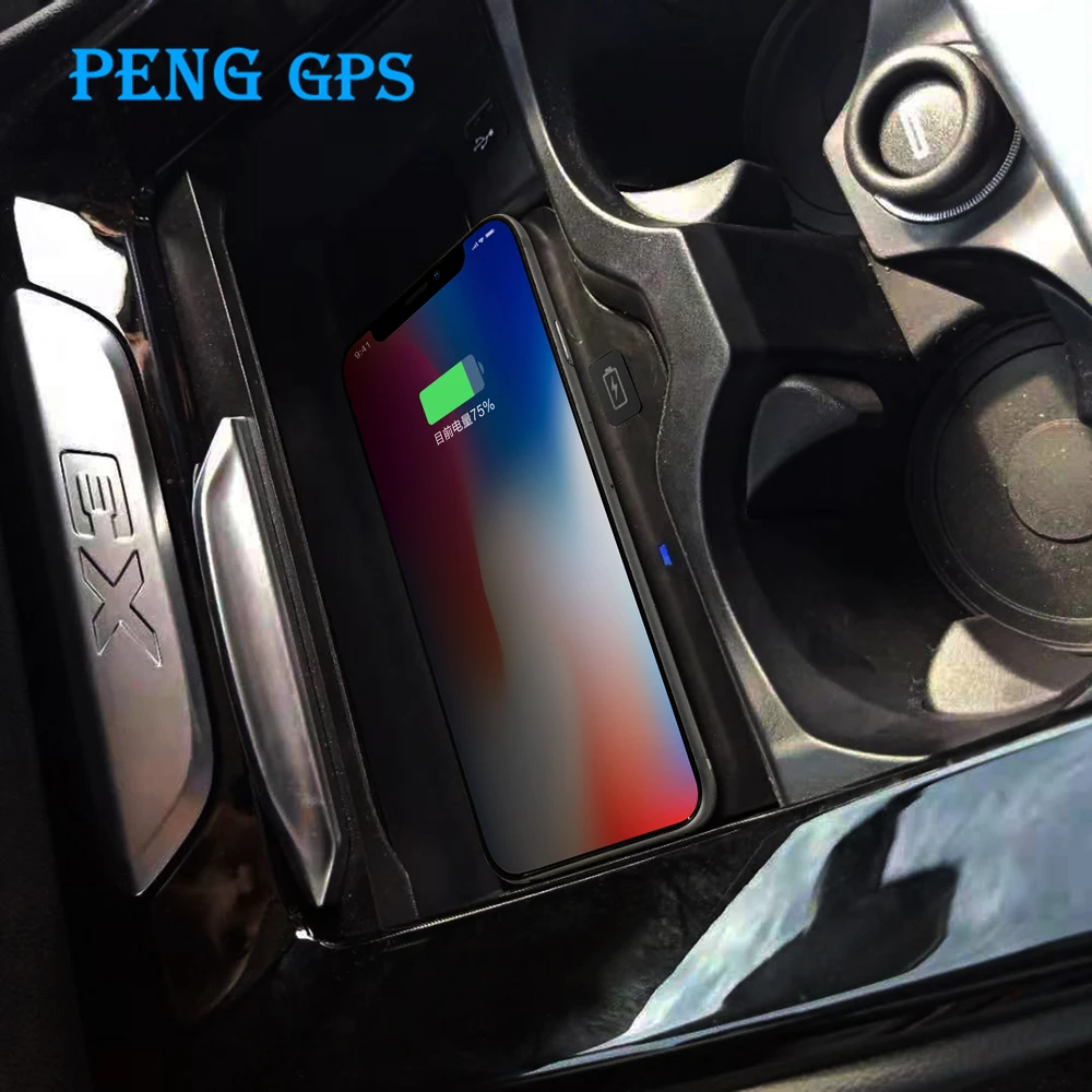 Автомобильное беспроводное зарядное устройство для смартфона BMW X3 2018 iPhone Max Huawei