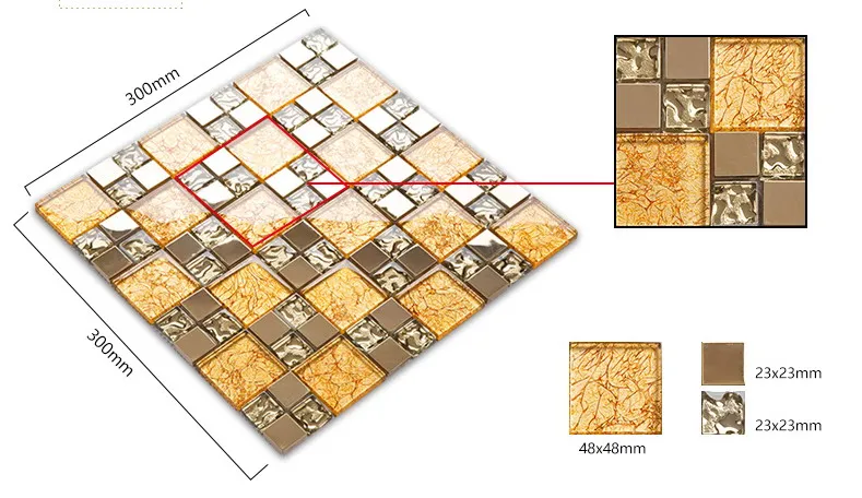 Роскошная золотая Хрустальная мозаичная плитка mix me tail mosaic для кухни backsplash|Обои| |