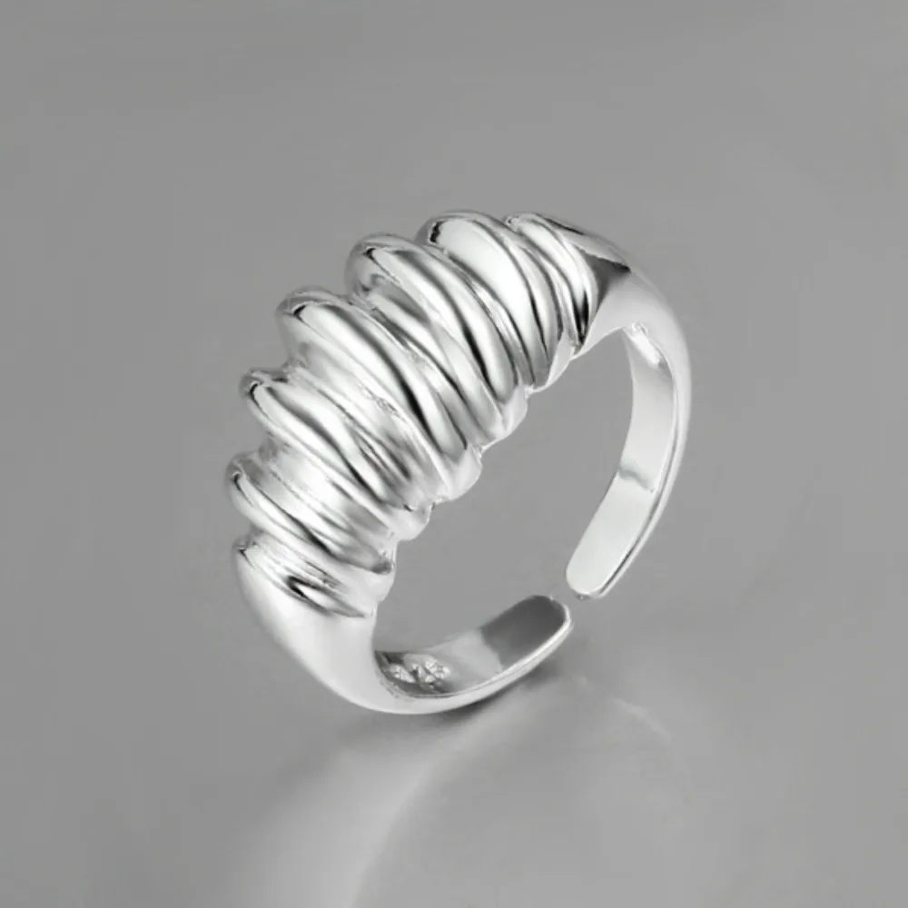 Новая мода гусеничный тип Новое Открытое кольцо в стиле панк 925 серебряные