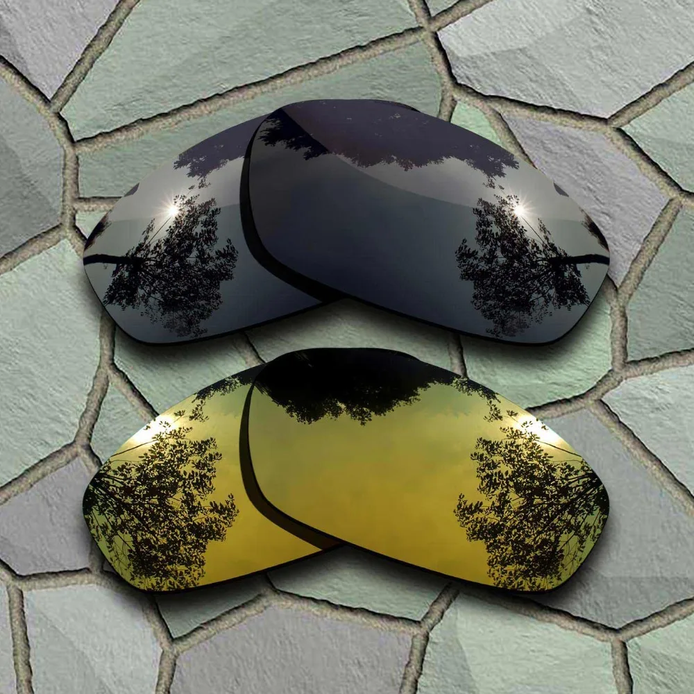 Grey Black&Yellow Golden Sunglasses Polarized Replacement Lenses for Oakley Blender