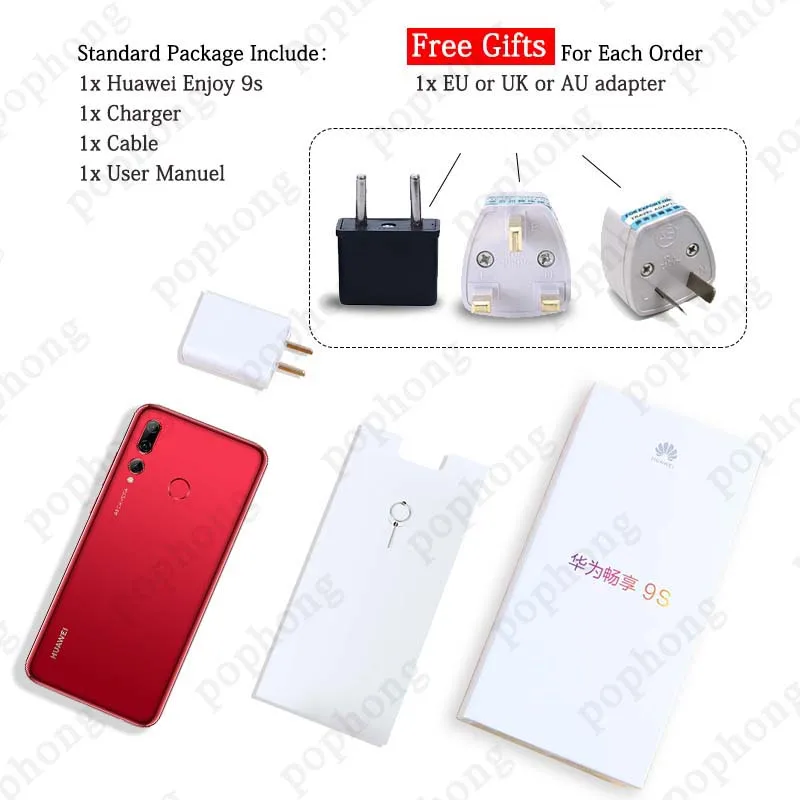 Оригинальный мобильный телефон Huawei Enjoy 9S 6 21 дюймов P smart + Восьмиядерный Android 9 0