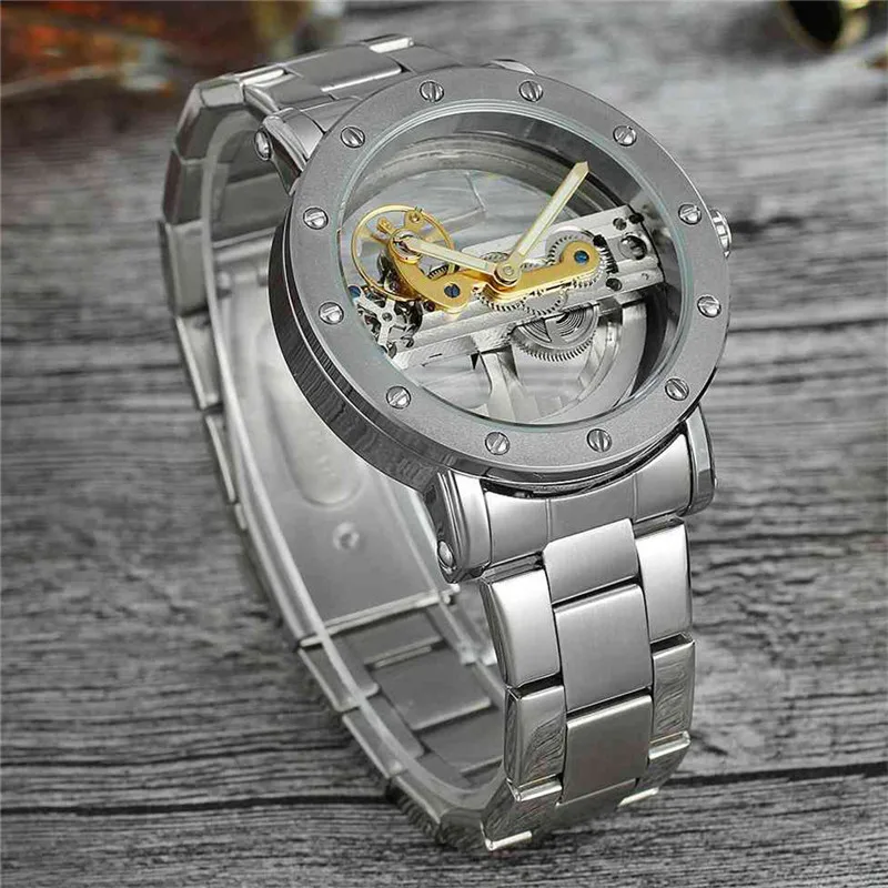 FORSINING Мужские часы военные спортивные мужские Топ бренд Роскошные Скелет мост