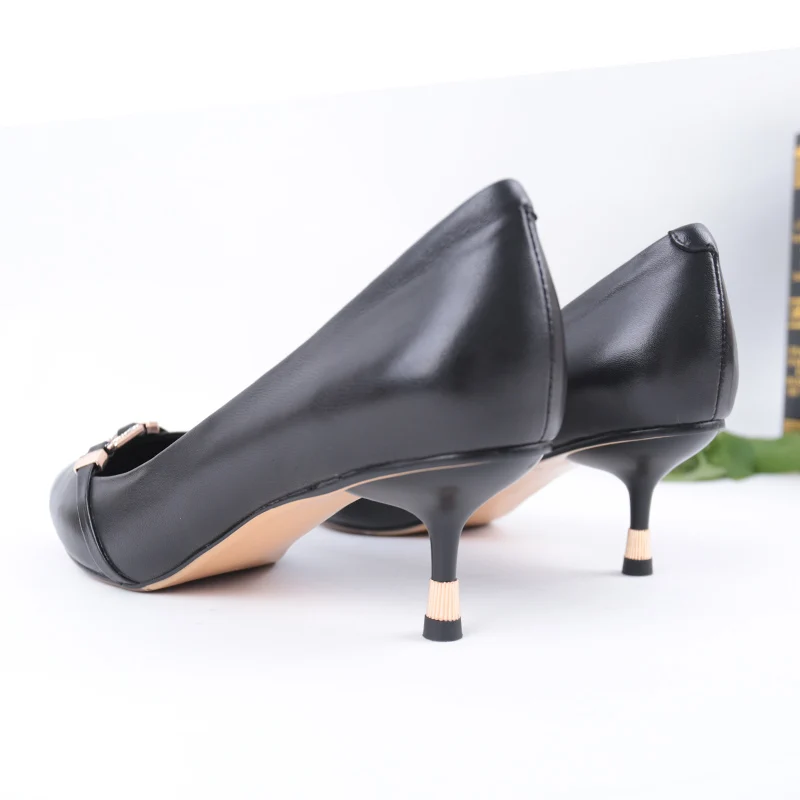 SHUANGFENG women pumps 2018 Summer Women's Shoes Sexy Pointed toe High Heels Sandals Metal decoration Genuine Leather Women Shoe | Обувь