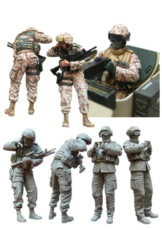 [Tuskmodel] 1 комплект модели из смолы 35 шкал фигурки спецназа США|model figure kits|resin model