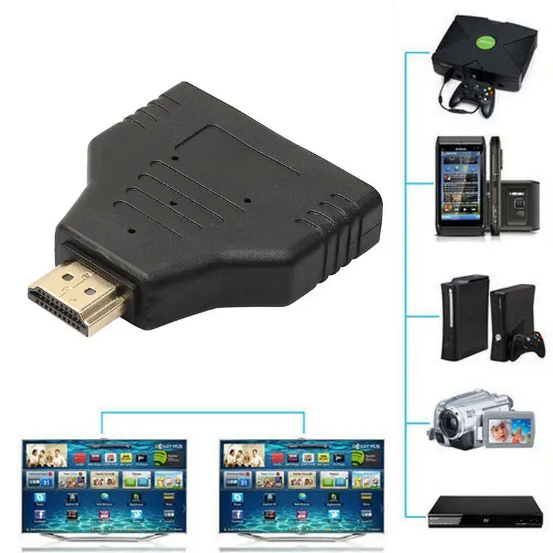 HDMI порт папа 2 Женский 1 в Out сплиттер кабель адаптер конвертер|Кабели HDMI| |