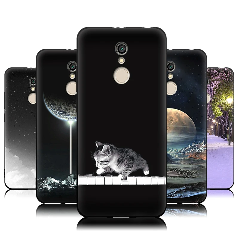 JURCHEN Phone Case For Xiaomi Redmi 5 Plus 3D Cute Cartoon Paint Silicone Cover / Capa Coque |
