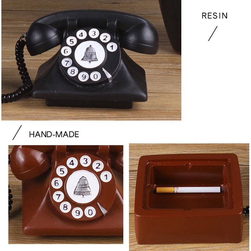 Ретро креативная телефонная модель пепельницы для домашнего декора изделия