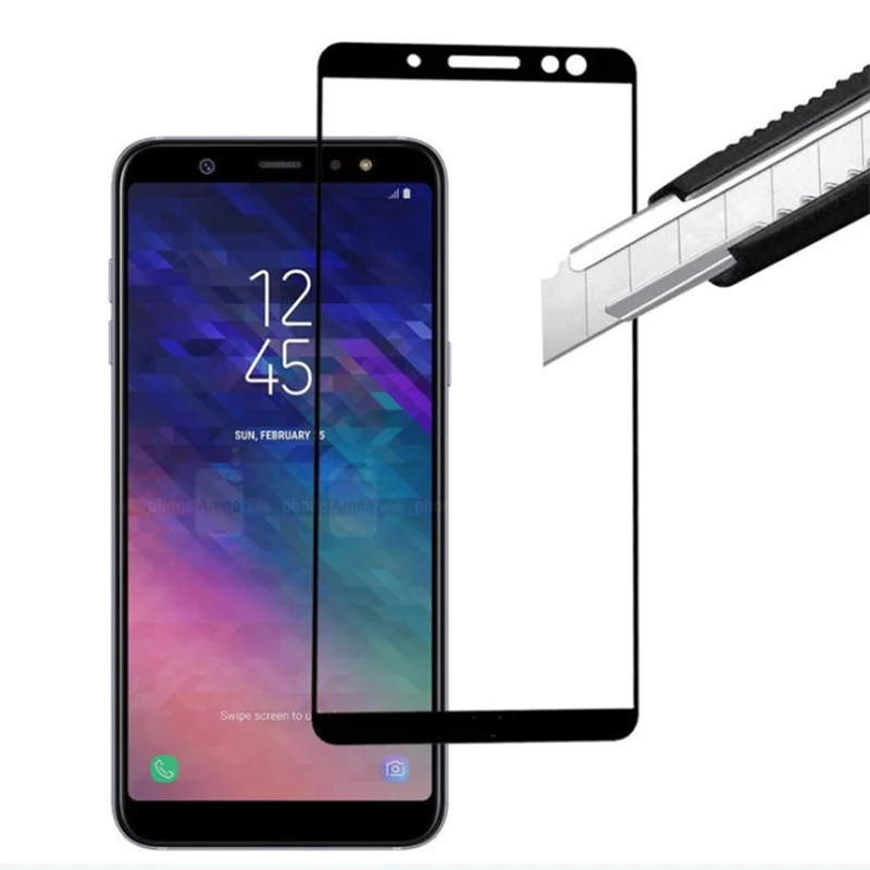 Защитное стекло для samsung a6 plus закаленное защиты экрана 2018|Защитные стёкла и