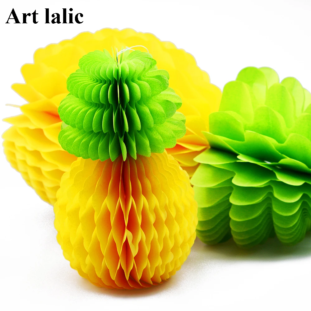 Тропический ананас мяч с бумажными сотами фонарь домашний сад украшения для