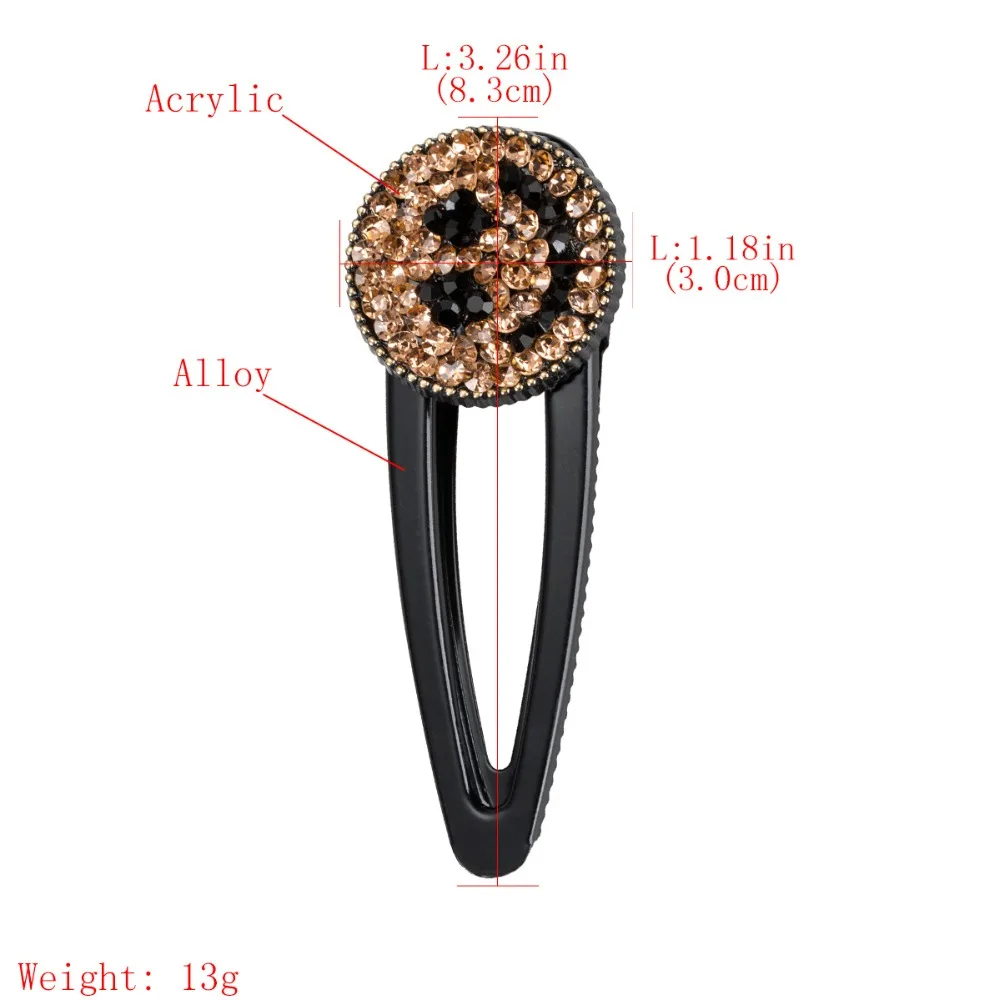Pomlee Alloy Acrylic Smiling Face Hair Pins for Women Girls Korean Jewelry Wedding Party Clips Bobby Wholesale | Украшения и