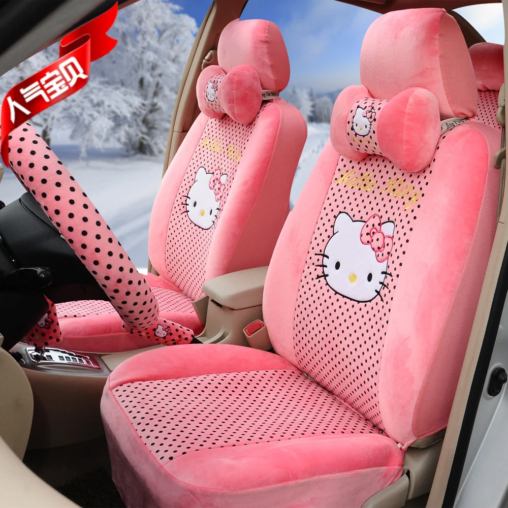 Женский модный милый плюшевый чехол в горошек с рисунком hello kitty универсальный